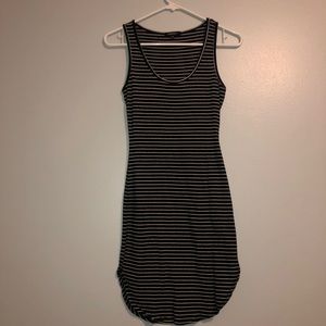 Black and white striped dress